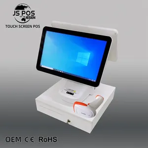 1904B Capacitive Touch Financial Equipment with Receipt Printer Pos System 15.6 Inch White Windows Cash register Till