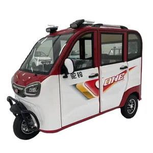 Novo tipo de venda superior carro tuk tuk triciclo motocicleta fechado tuk tuk bicicleta para venda scooter elétrica 60v 3 rodas fechadas eec 3 assento