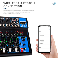 Mixeur Console Audio Professionnel F7 DJ 7 Canaux, Carte Son Audio Numérique pour Karaoké
