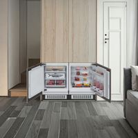 Table d'appoint intelligente portable électrique de réfrigérateur de comptoir intégré avec tiroirs intégrés en plastique pour le fonctionnement de langue française d'utilisation d'hôtel