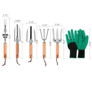 Vente chaude pour un ensemble d'outils de jardin de haute qualité, en acier inoxydable épaissi et en bois de hêtre, nouvel arrivage, outils à main - Product Image 1