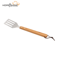 Outils de barbecue avec manche en bois extra long, ensemble d'outils en métal durable