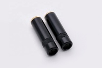 Écouteurs Jack pour femme, connecteur fil, prise jack 3.5mm, 5 pièces, stéréo, connecteur jack audio, couleur noir lisse plaqué or, à faire soi-même, 3.5