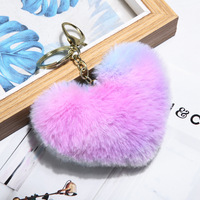 Porte-clés en peluche en forme de cœur, mini, vente en gros, cadeau, pendentif, porte-clés