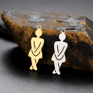 Pendentif en acier inoxydable plaqué or pour femme et homme, breloque <span class=keywords><strong>symbole</strong></span> pour collier, bracelet, fabrication de bijoux - Product Image 3