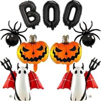 Joyeux Halloween – Ensembles de ballons en aluminium imprimés 4/6 couleurs, marque TJ, fournitures de décoration de fête