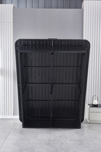 Mới nhất thiết kế nền tảng khung giường kim loại giường đôi đôi Nữ Hoàng Kích thước ký túc xá giường cơ sở sắt đen Hiện Đại Đồ nội thất khách sạn nhiệm vụ nặng nề - Product Image 5