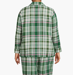 Vêtements <span class=keywords><strong>de</strong></span> nuit amples <span class=keywords><strong>pour</strong></span> femmes en gros, design à boutons, motif à carreaux, vêtements <span class=keywords><strong>de</strong></span> nuit décontractés, vêtements <span class=keywords><strong>de</strong></span> maison, <span class=keywords><strong>ensemble</strong></span> <span class=keywords><strong>de</strong></span> pyjama deux pièces <span class=keywords><strong>pour</strong></span> femmes - Product Image 4