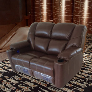 モダンラグジュアリーナパレザーVIPホームシアター家具電気リクライナーレザーソファパワーコンソールリビングルームシネマシネマ - Product Image 5