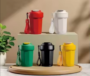 แก้วกาแฟสแตนเลส 316 พรีเมียม เก็บความร้อน-เย็น ดีไซน์มินิมอล ใช้ซ้ำได้ พร้อมสายสะพาย ขายส่ง - Product Image 1