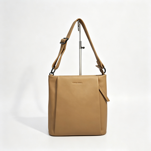 Ladies Large Capacity Leather Bucket <b>Bag</b> Minimalist Style Detachable <b>Strap</b> Work And Daily <b>Shoulder</b> <b>Tote</b> - Product Image 5