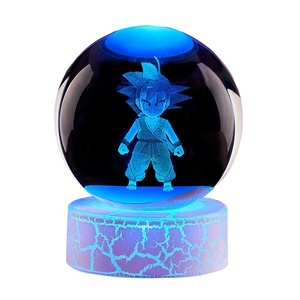 Veilleuse 3D Dragon Ball <span class=keywords><strong>Goku</strong></span>, Ornement LED Lumineux en <span class=keywords><strong>Cristal</strong></span> pour Chambre à Coucher, Cadeau Créatif pour Fête, Anniversaire, Saint-Valentin - Product Image 6