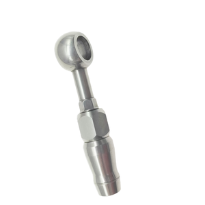 Linea di tubo idraulico <span class=keywords><strong>rinforzata</strong></span> per freno <span class=keywords><strong>frizione</strong></span> olio con crimpatura in acciaio cromato Banjo raccordo per moto ATV Dirt Bike - Product Image 4