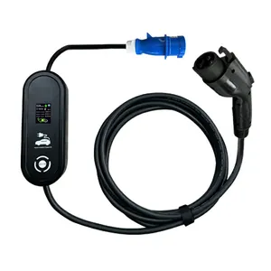 32a Ev Charger Type2 Cee Adjustable Ac Evse Charging Cable Mennekes Connectors 40kw Ev Charger