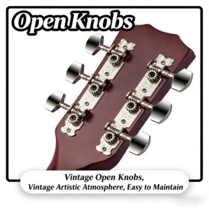 Guitarra Acústica MY MUSIC Económica de Alto Brillo de 41 Pulgadas y 6 Cuerdas, Kit con Mástil de Arce y Cuerpo de Madera de Ingeniería, Incluye Accesorios para Adultos - Product Image 5