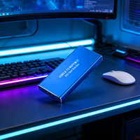 Casing Eksternal Aluminium Micro 3.0 M.2 NGFF SSD dengan Kecepatan Transfer 5Gbps Kompatibel dengan SSD NGFF 2230/2242/2260/2280