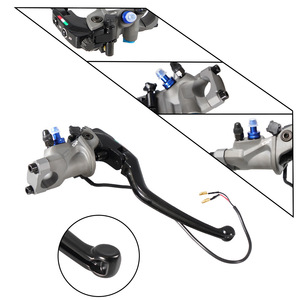 Ensemble de levier de frein hydraulique CNC, pompe supérieure pour mise à niveau de moto, aluminium noir, 11.2cm, 12.5cm - Product Image 3