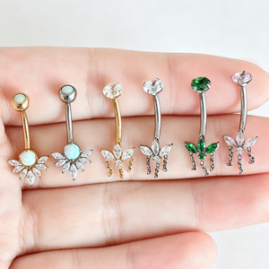 Gaby ASTM-F136 G23 Bijoux de piercing en titane de haute qualité pour nombril, vente en gros - Product Image 3