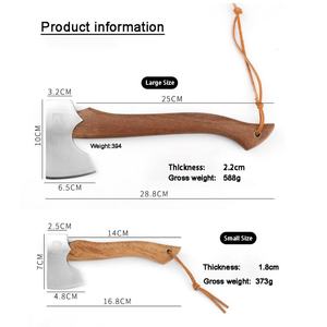 Couteau tactique de survie à lame fixe en acier inoxydable personnalisable, manche en bois, OEM, pour la chasse, l'industrie, le bricolage, droit - Product Image 6