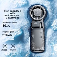 Ventilateur portable 2026 Ice Pack 4000mAh avec affichage numérique USB, haute vitesse, turbo puissant, pour bureau et extérieur