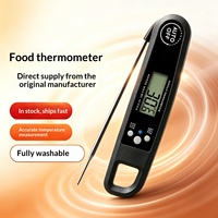 Thermomètre de cuisine transfrontalier électronique à affichage numérique pour la viande, l'huile et l'eau