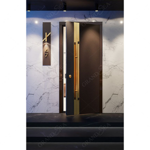 Porta di sicurezza con ingresso anteriore in alluminio pressofuso moderno di fascia alta con serratura intelligente antifurto - Product Image 6