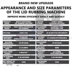 Upgraded Automatic Screwing Capping Sealing <b>Machine</b> Pneumatic Electric Capper Rubbing Sealer Fixture Models For Bottle - Product Image 6