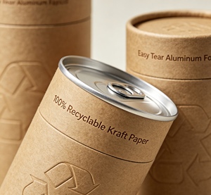 Multi-Size Custom Recyclable Kraft Paper Tube with Embossing for Daily Dry Snack Packaging - Product Image 5