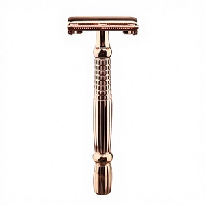 Men's Double Edge Safety <b>Razor</b> Butterfly Open <b>Head</b> with Stainless Steel Blades Metal Handle Model for Face Shaving - Product Image 3