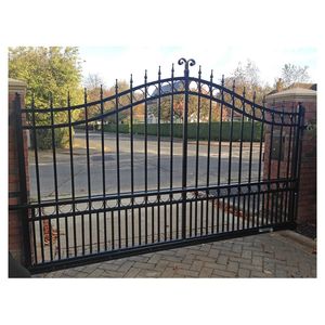 Diseño rústico hecho a mano con giros forjados lo suficientemente resistente para caminos de patio trasero puerta de hierro forjado - Product Image 6