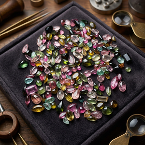 Tourmaline naturelle facettée, taille calibrée, scintillante, pierre brute fabriquée en Inde, au meilleur prix. - Product Image 3