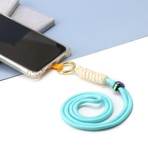 Cordon de téléphone universel réglable avec bouton-poussoir, anneau de sécurité anti-perte, sangle tour de cou croisée pour usage extérieur et voyage, modèle D130 - Product Image 1