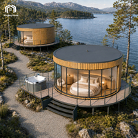 Villa Modulaire Préfabriquée Circulaire Moderne LGSF Solaire Autonome pour Projets Hôteliers Écologiques et Villages de Vacances