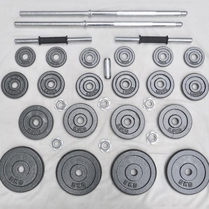 Bộ tạ 50KG 55KG, dụng cụ tập thể hình, tạ đòn có thể điều chỉnh, bộ tạ đòn bằng gang - Product Image 6