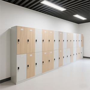Nuevo Armario de Almacenamiento Exterior Moderno, Impermeable, Ecológico, Resistente al Fuego, de Madera, en Forma de Z, de 12 mm de Grosor, para Apartamentos y Gimnasios - Product Image 3