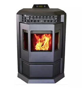 Red Indoor Home Heating-Equipment China Wood Pellet Heater Cast Iron Stove Fireplace Gas durable pellet stove China