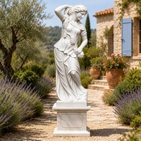 Sculpture de Musée Classique en Marbre Blanc Personnalisée - Œuvre d'Art en Pierre pour Galeries et Exploitations de Luxe