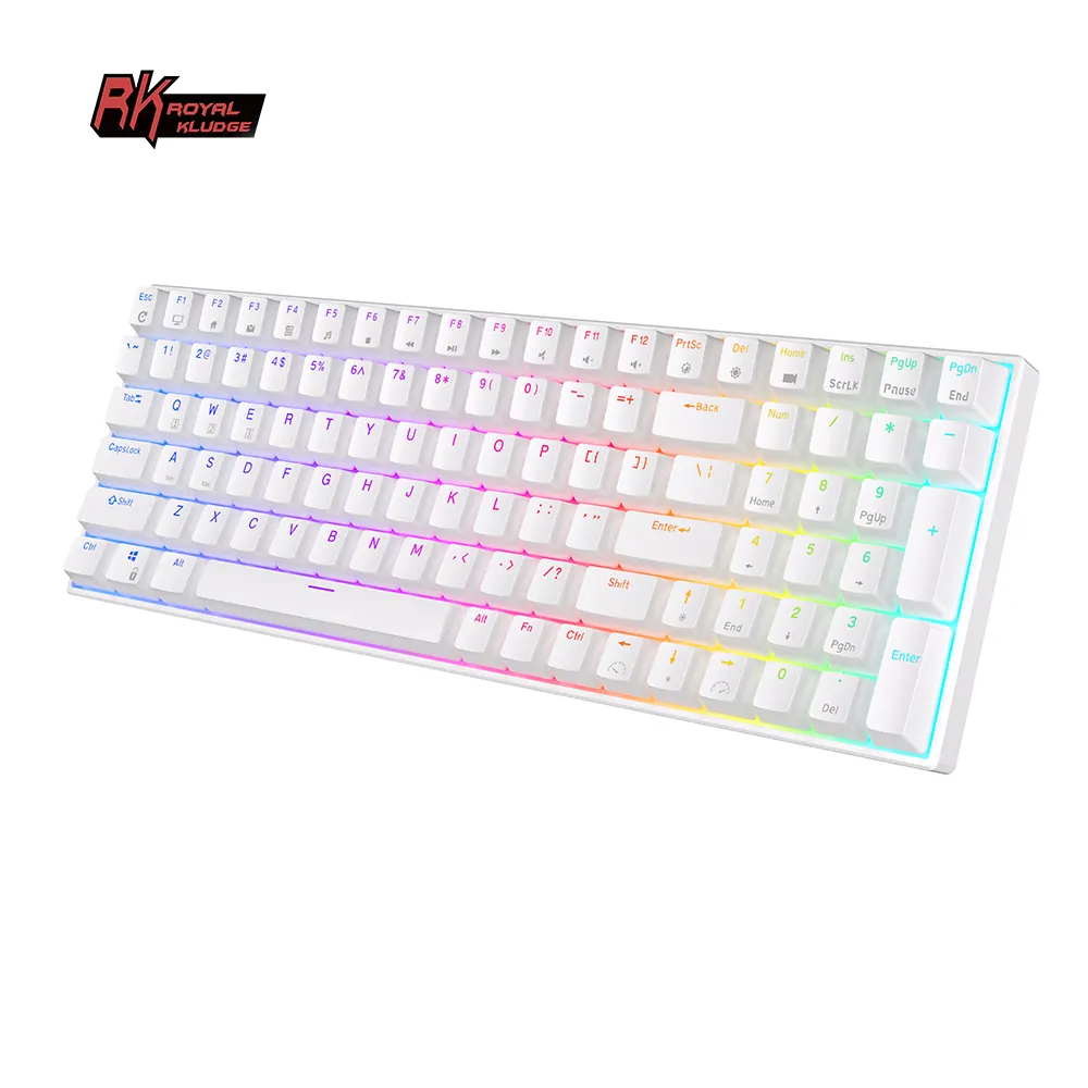 Royal Kludge RK100 Retro-Stil RGB dünne Gaming mechanische Tastatur Azerty Ripple Wireless True RK Tas tatura Tastatur mechanisch