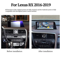 Radio Multimedia para Auto con Pantalla de 12.3 Pulgadas, Android 13, CarPlay, Qualcomm Octa-core, Compatible con Lexus RX RX270 RX350 450 2016-2021, Menú OEM, Reproductor de Video y TV