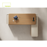 Scrivania da ufficio direzionale moderna a forma di L, regolabile in altezza, in legno, con cassetto, vendita all'ingrosso direttamente dalla fabbrica.