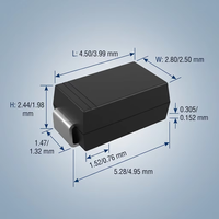 Diodes redresseuses haute efficacité US1M SMA 1A 1000V