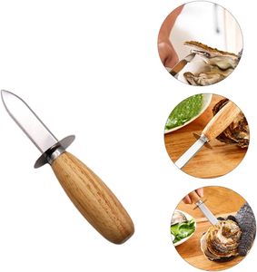 Stainless Steel Open oyster <b>Knife</b> With Wood Handle for Seafood <b>Tools</b> - Product Image 4