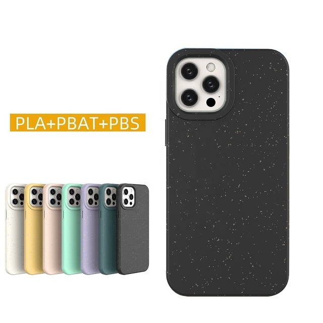 PBAT PLA PBS Material ECO Friendly Recycled Biodegradable Mobile Cover Phone Case for iPhone 13 Pro Max 12 Mini 11 XR XS Max