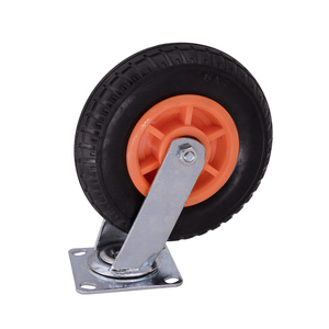 200mm Heavy Duty Rubber <strong>Industrial</strong> Trolley Fixed Caster Wheel - Product Image 5