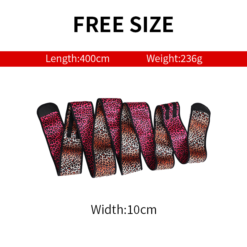 Custom Logo High Compression Reversible Leopard Waist Band 4 Meters Tummy Control Slimming Waist Wrap Shaper