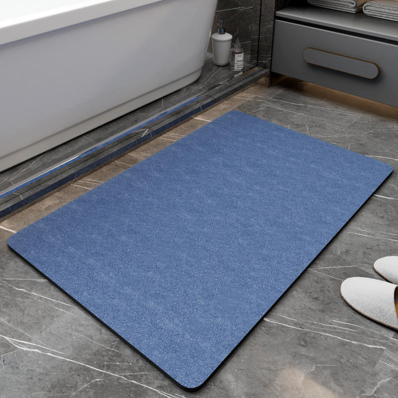 Nouvelle génération de tapis de bain en terre de diatomées - bleu naturel
