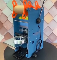 Machine à sceller électrique pour petites tasses Machine à sceller numérique manuelle pour tasses à thé au lait Boba Tea Film plastique Boissons Commodities