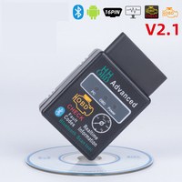 V02H4 Conexión inalámbrica Mini Bluetooth ELM327 V2.1 V1.5 Auto OBD Escáner Lector de código Herramienta de diagnóstico de coche Super ELM 327