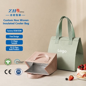 Bolsa isotérmica al por mayor para panadería, bolsa térmica personalizada laminada de tela no tejida con aislamiento de aluminio para <span class=keywords><strong>embalaje</strong></span> de pasteles y postres de panadería - Product Image 1