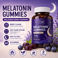 Gummies à la saveur de fruits ODM/OEM avec mélatonine, L-théanine et extrait de camomille, gummies anti-stress pour le sommeil